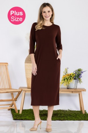 CD43875-PL<br/>PLUS CLASSIC LAYERING DRESS